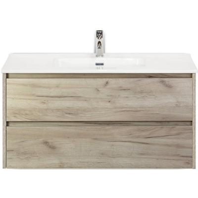 Dante Badmeubelset 100 cm - Craft Oak - Keramische Wastafel Wit Cover