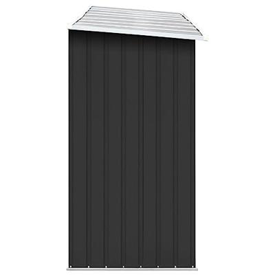 Haardhoutschuur 330x84x152 cm gegalvaniseerd staal antraciet