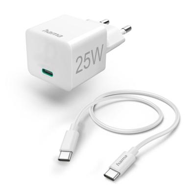 Hama USB-oplader 25.00 W 1x USB-C Wit Binnen