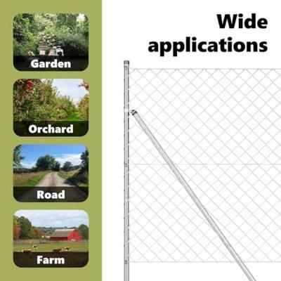 VidaXL Afrasteringspaal zilver 10 x 1,5 m (60 x 60 mm gaas) staal