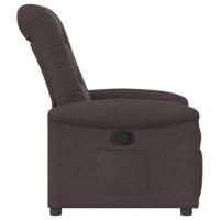 Fauteuil verstelbaar stof donkerbruin - thumbnail