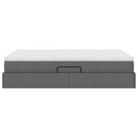 Opbergbed met matras Donkergrijs 140 x 190 cm Polyester - thumbnail