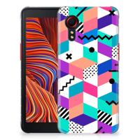 Samsung Galaxy Xcover 5 | TPU Hoesje | Blokken Kleurrijk - thumbnail