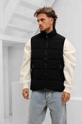 Malelions Matt Crinkle Padded Bodywarmer Heren Zwart - Maat M - Kleur: Zwart | Soccerfanshop