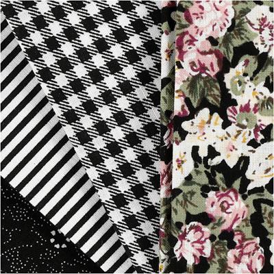 Creativ Company Patchwork stof zwart 45x55cm, 4st.