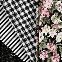 Creativ Company Patchwork stof zwart 45x55cm, 4st. - thumbnail
