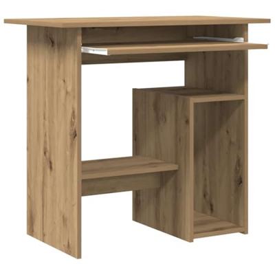 Bureau 80x45x74 cm bewerkt hout artisanaal eikenkleur