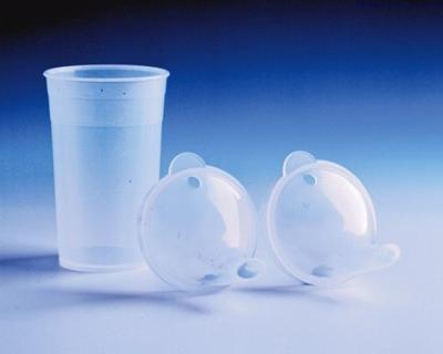 Able2 Drinkbekerset met lange tuitdeksels transparant