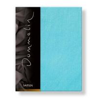 Dommelin Dommelin Hoeslaken Uni Satijn 300TC 569 Aquamarijn 120x200/30 - thumbnail