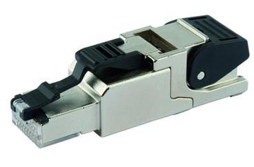 Telegärtner 100023045 RJ45-stekker CAT 6A afgeschermd 100023045 Stekker, recht Aantal polen (sensoren) 8P8C Metaal 10 stuk(s)