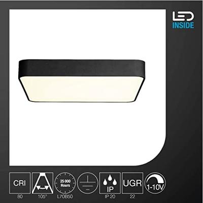 SLV 1000725 LED-plafondlamp 39 W Zwart
