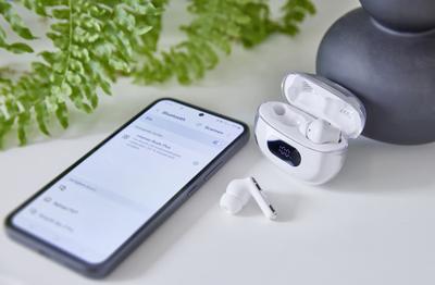 Intenso Buds Plus T312AE weiß In Ear headset Bluetooth Stereo Wit Noise Cancelling Mobiele telefoon