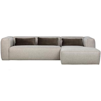 WOOOD Loungebank 'Bean' Rechts, Melange, kleur Lichtgrijs - thumbnail