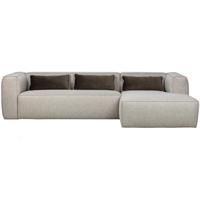 WOOOD Loungebank 'Bean' Rechts, Melange, kleur Lichtgrijs - thumbnail