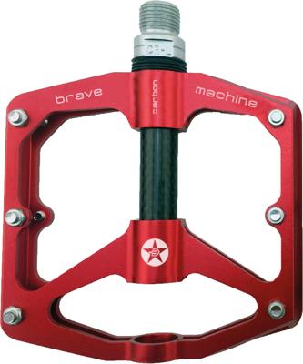 BRAVE platformpedaal "freeride carbon" mod. 19 platform pedal freeride carbon red