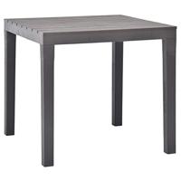 Tuintafel 78x78x72 cm kunststof mokka - thumbnail