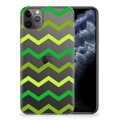 Apple iPhone 11 Pro Max | TPU bumper | Zigzag Groen Apple iPhone 11 Pro Max | TPU bumper | Zigzag Groen