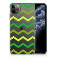 Apple iPhone 11 Pro Max | TPU bumper | Zigzag Groen - thumbnail