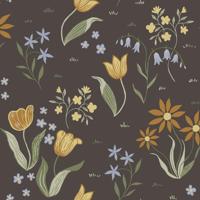 Dutch Wallcoverings Langenas - Tulpandans Brown - Bruin - thumbnail