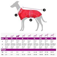 Hondenregenjas met reflecterende strips polyester rood S - thumbnail