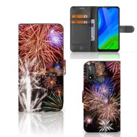 Huawei P Smart 2020 | Wallet Case | met Pasjes | Vuurwerk - thumbnail