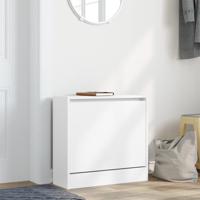 Schoenenkast 60x21x57 cm bewerkt hout wit - thumbnail