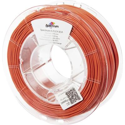 Spectrum Filaments 80569 S-Flex 85A Filament Flexibel filament Flexibel, Chemisch bestendig, Slagvast, Niet-trekkend 1.75 mm 250 g Lion Orange, Oranje 1 stuk(s)