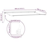 VidaXL Zijde frame wit 4 x 2 m poedercoating staal - thumbnail