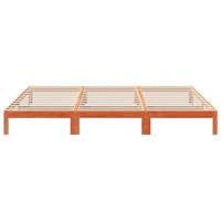 Bedframe zonder matras 240x200 cm massief grenenhout wasbruin - thumbnail