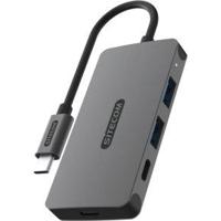 Sitecom CN-5013 interface hub USB 3.2 Gen 1 (3.1 Gen 1) Type-C 5000 Mbit/s Zwart, Grijs - thumbnail