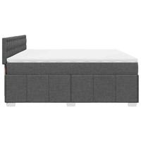Boxspring met matras stof donkergrijs 200x200 cm - thumbnail