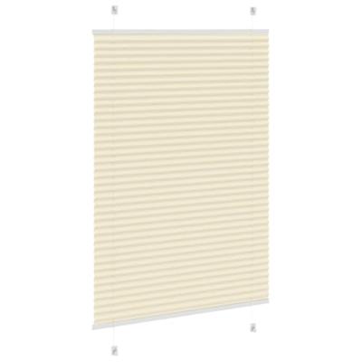 VidaXL Plissé rolgordijn 100x150 cm stofbreedte 99,4cm polyester crème