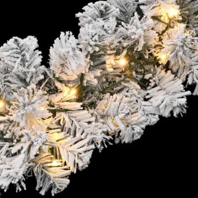 VidaXL Kerstslinger met led-verlichting 5 m pvc groen - thumbnail