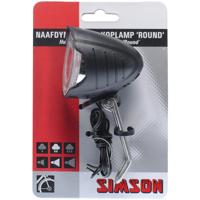 Simson koplamp Round naafdynamo 7 lux led zwart - thumbnail