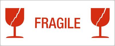 Waarschuwingsetiket fragile 500 stuks Waarschuwingsetiket fragile 500 stuks