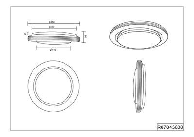 Trio PlafonnièreAtria 58cm - 3000-6000K wit - R67045800