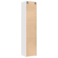 Opbergkast smal 50x42,5x225 cm bewerkt hout wit - thumbnail
