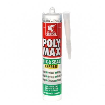 Griffon Poly Max® Afdichtingskit Fix & Seal Express Crystal Clear Koker 300g - 6150452 Griffon Poly Max® Afdichtingskit Fix & Seal Express Crystal Clear Koker 300g - 6150452
