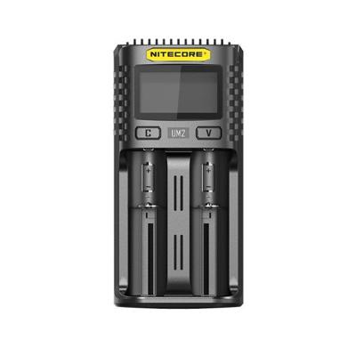 NiteCore UM2 Batterijlader LiFePO4, Li-ion, NiCd, NiMH 10440, 14500, 14650, 16340, 16500, 16650, 17350, 17500, 17650, 18350, 18490, 18500, 18650, 18700, 20700,