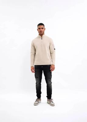 Malelions Sherpa Half Zip Sweater Heren Beige - Maat L - Kleur: Beige | Soccerfanshop Malelions Sherpa Half Zip Sweater Heren Beige - Maat L - Kleur: Beige | Soccerfanshop