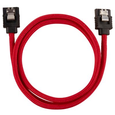 Corsair Premium Sleeved kabel SATA 60 cm rood
