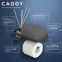 Tiger Toiletrolhouder Caddy Met Planchet Zwart - thumbnail