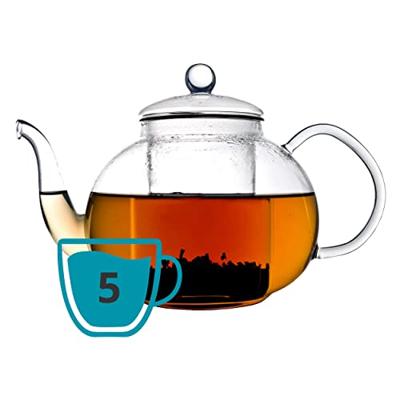 Bredemeijer Verona Glazen Theepot Enkelwandig 1L + Theefilter Transparant