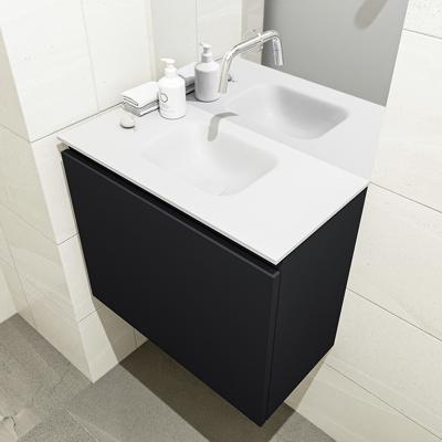 MONDIAZ OLAN 60cm toiletmeubel urban. LEX wastafel talc midden geen kraangat