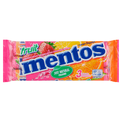 Mentos fruit 3-pack (25 stuks)
