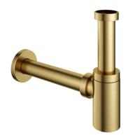 Fontein Sifon Hotbath Cobber Rond Geborsteld Messing PVD - thumbnail