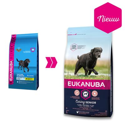 EUKANUBA premium hondenvoer met kip voor grote rassen - droogvoer voor senior honden, 3 kg