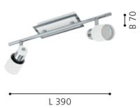 Eglo LedspotDavida 2-lichts metaalgrijs met wit - 92085 - thumbnail