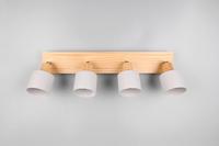 Trio 4-lichts plafondlampShanti met houtlook - 862700476 - thumbnail