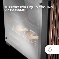 ATX Semi-toren BehuizingMars Gaming MCWOODDC Zwart - thumbnail